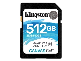 Kingston Flash card SD 512GB C10 Canvas (SDG/512GB)