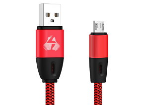 POWERTECH Καλώδιο USB σε Micro USB eco flat  copper 1m, κόκκινο